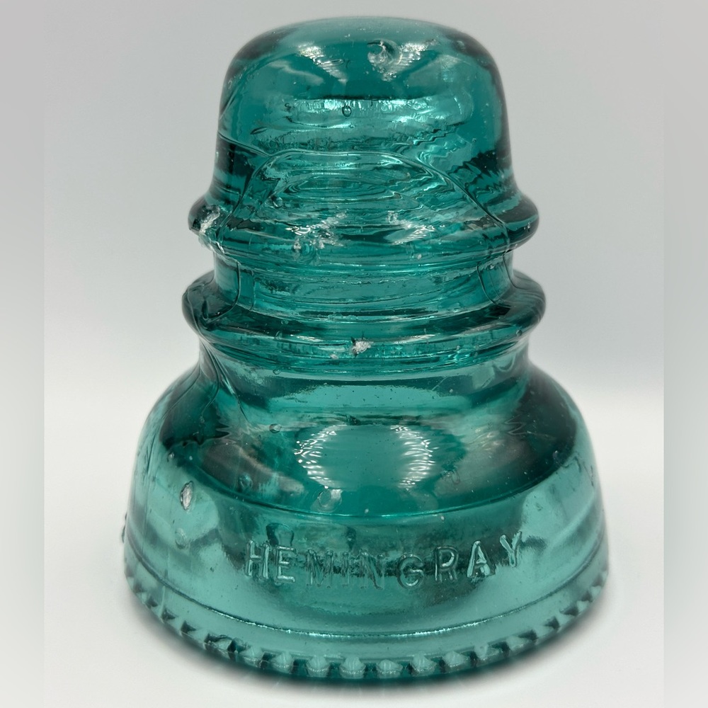 AQUA HEMINGRAY MADE IN U.S.A. No 40 GLASS INSULATOR